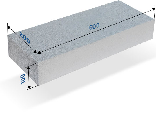 Газоблок D500 B2.5 600×100×200 мм